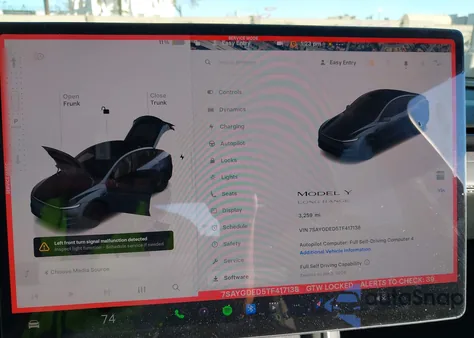 2026 Tesla Model Y Long Range Dual Motor All-Wheel Drive from USA, damaged, VIN 7SAYGDED5TF417138